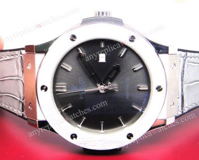 HUBLOT CLASSIC FUSION 45 mm BLACK FACE STEEL BEZEL